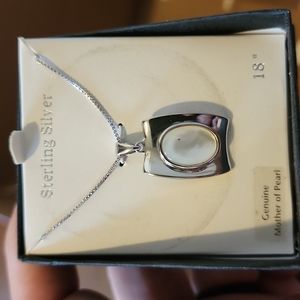Sterling silver genuine mother of pearl